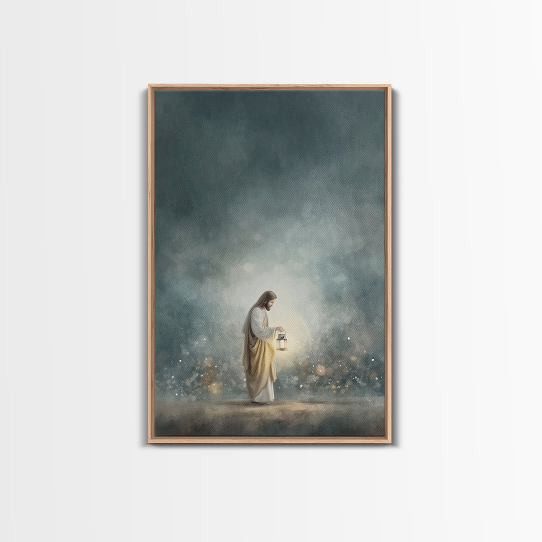 Light Of Mercy – Framed Canvas Print – Christian Wall Art – Jesus Painting – Christian Art Canvas – Modern Christian Art – Christian Christ