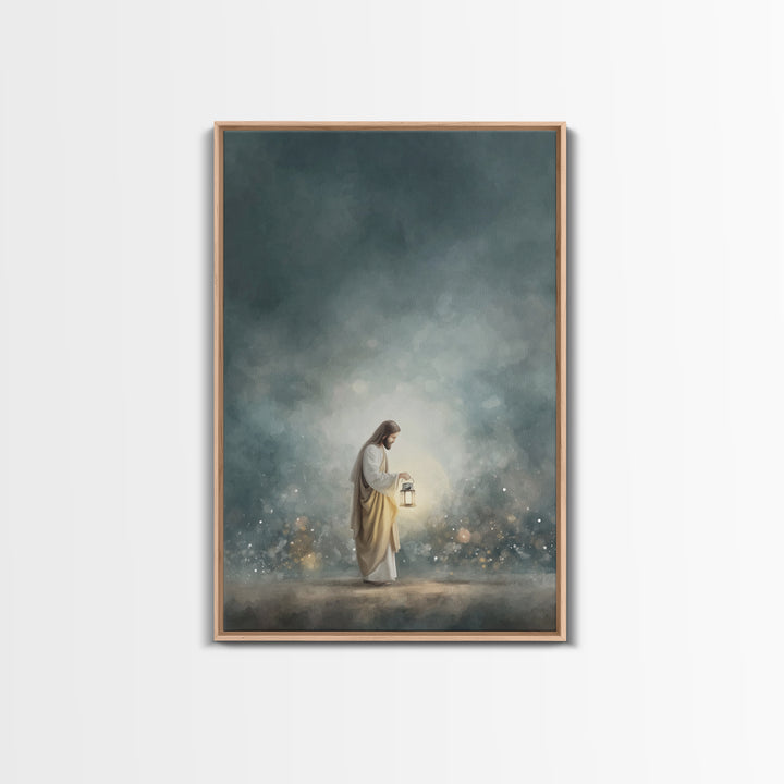 Light Of Mercy – Framed Canvas Print – Christian Wall Art – Jesus Painting – Christian Art Canvas – Modern Christian Art – Christian Christ