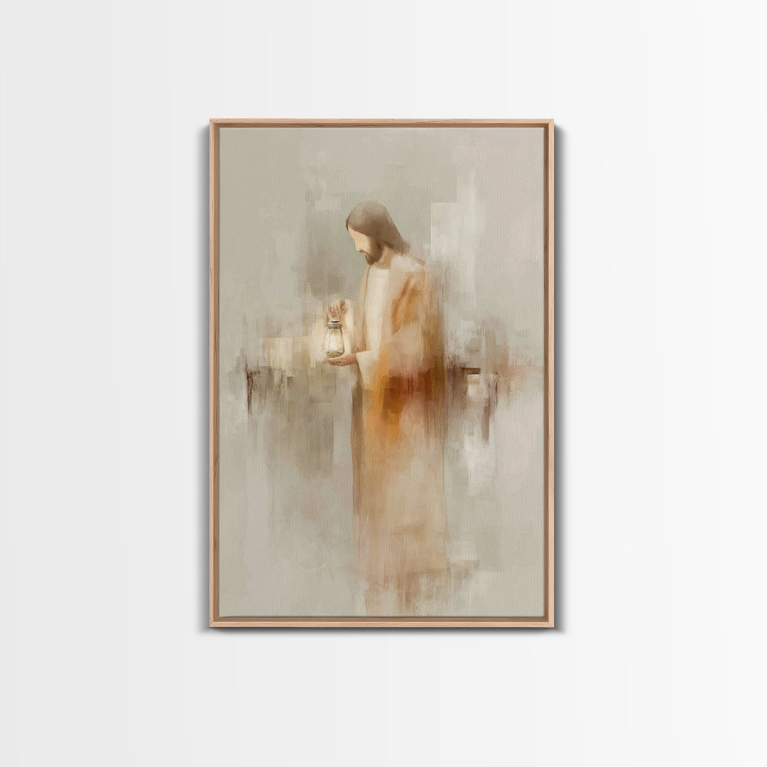 Radiant Mercy – Framed Canvas Print – Christian Wall Art – Jesus Painting – Christian Art Canvas – Modern Christian Art – Christian Christm