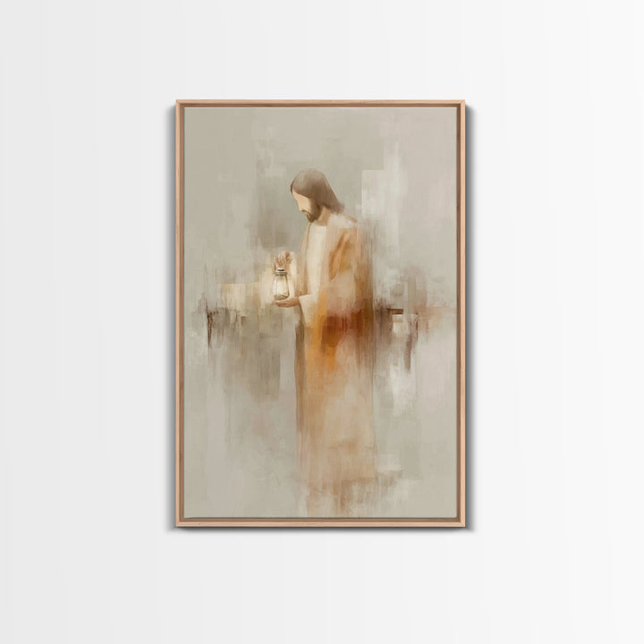 Radiant Mercy – Framed Canvas Print – Christian Wall Art – Jesus Painting – Christian Art Canvas – Modern Christian Art – Christian Christm