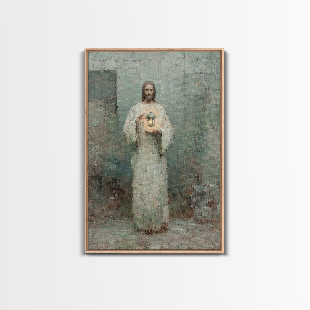 Holy Illumination – Framed Canvas Print – Christian Wall Art – Christian Art Canvas – Jesus Painting – Vintage Christian Art – Christian Ar