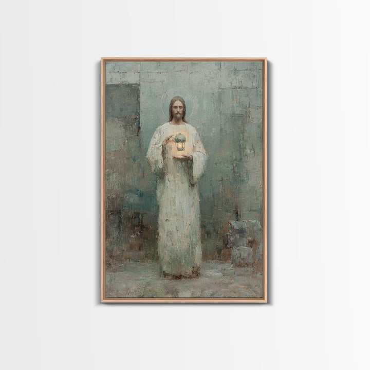 Holy Illumination – Framed Canvas Print – Christian Wall Art – Christian Art Canvas – Jesus Painting – Vintage Christian Art – Christian Ar