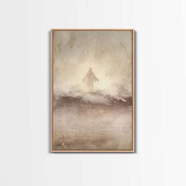 Eternal Presence – Framed Canvas Print – Christian Wall Art – Christian Art Canvas – Jesus Painting – Minimalist Christian Art – Christian