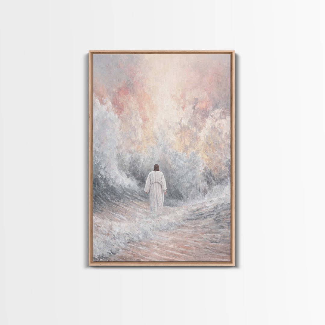 Light Of The Deep – Framed Canvas Print – Christian Art Painting – Jesus Wall Art – Christian Christmas Decorations – Abstract Christian Ar