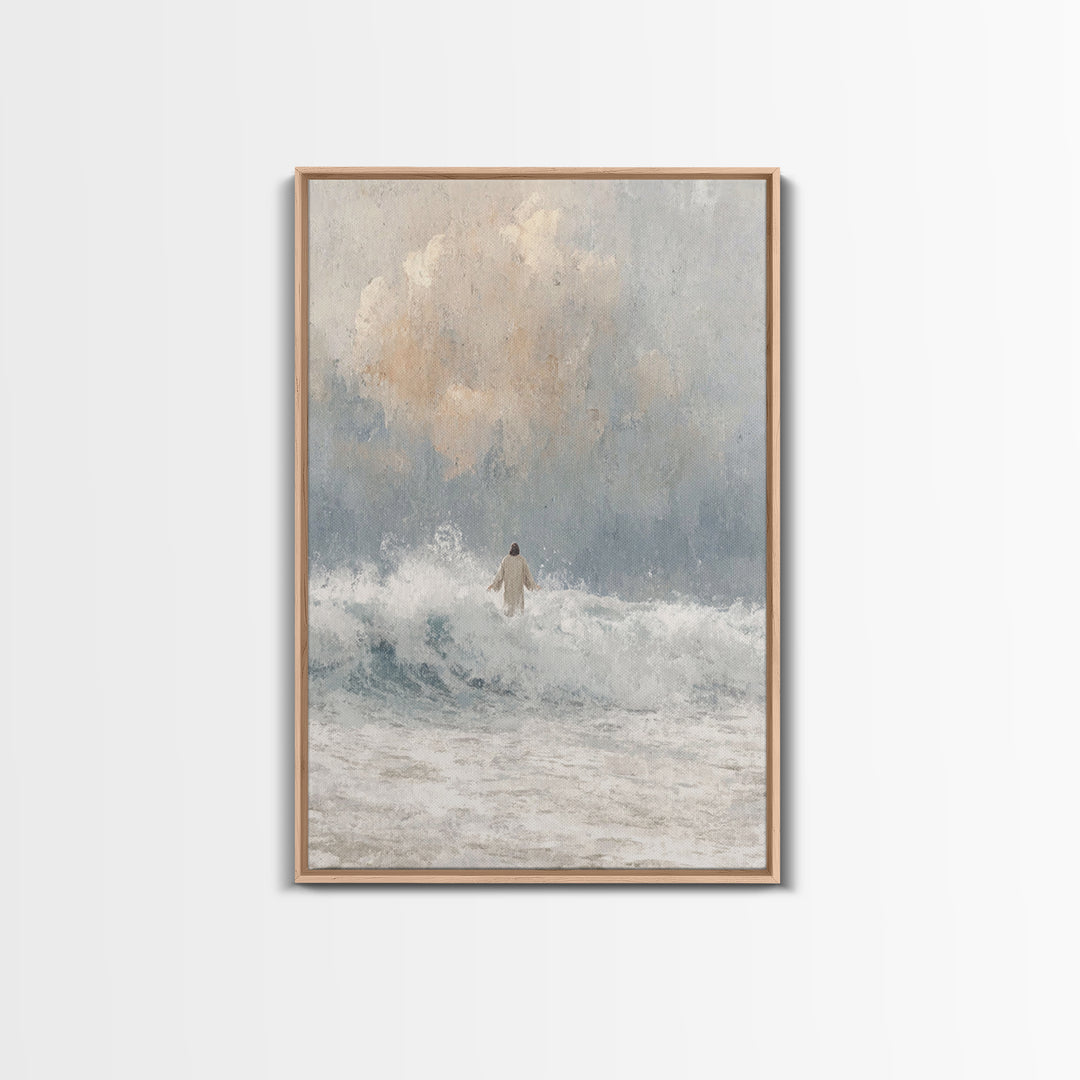 Harbor Of Faith | Framed Canvas Print | Christian Art Gift | Christian Canvas Wall Art | Jesus Paintings | Subtle Christian Paintings | Chr