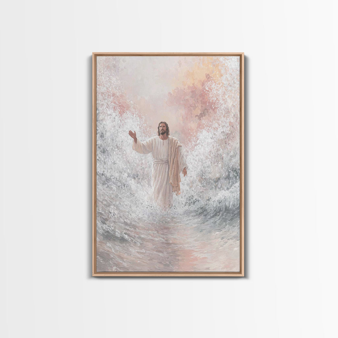Radiant Promise | Framed Canvas Print | Christian Art Print | Jesus Canvas Art | Christian Paintings | Christian Christmas Decorations | Un