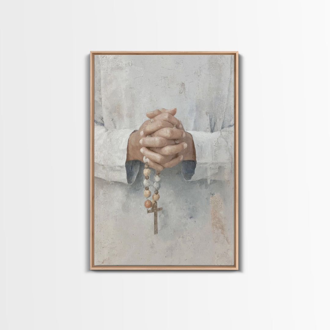 Prayer Of Grace – Framed Canvas Print – Christian Art Canvas – Christian Wall Art – Christian Painting – Christian Christmas Art – Christia