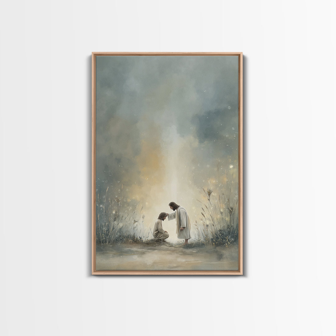 Light of Renewal – Framed Canvas Print – Christian Wall Art – Jesus Art Canvas – Christian Painting – Subtle Christian Art – Christian Home