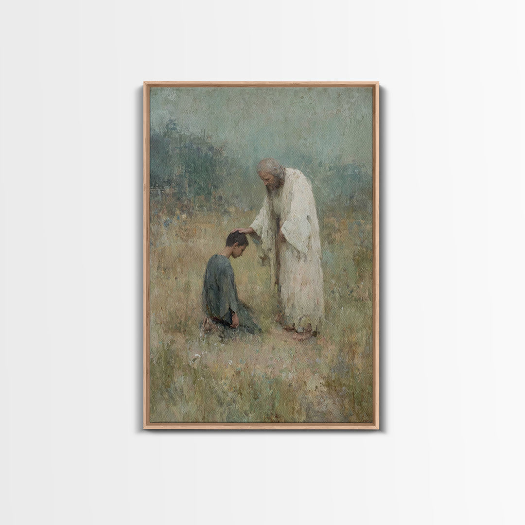 Field of Mercy – Framed Canvas Print – Christian Art Canvas – Christian Gift Ideas – Jesus Painting – Christian Wall Art – Christian Decor