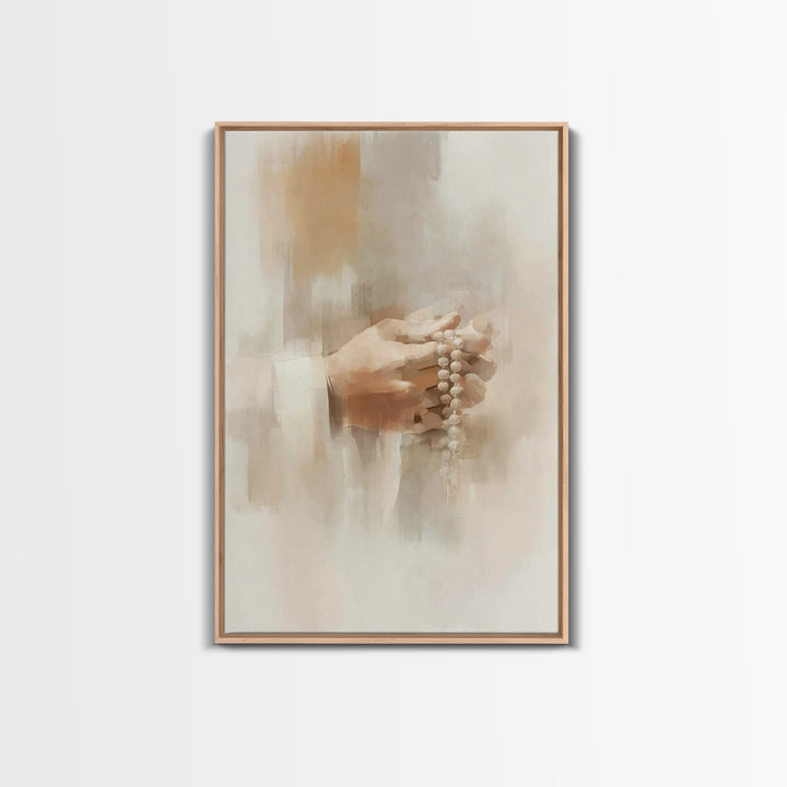 Heavenly Petition – Framed Canvas Print – Christian Art Canvas – Christian Wall Art – Christian Painting – Christian Decor – Christmas Chri