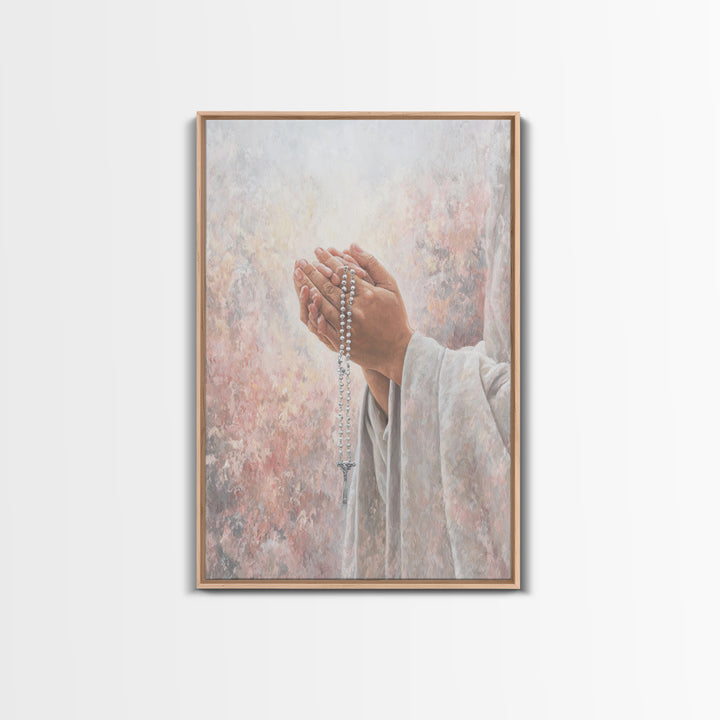 Sacred Offering – Framed Canvas Print – Christian Wall Art – Christian Art Canvas – Christian Painting – Christmas Art – Christian Decor