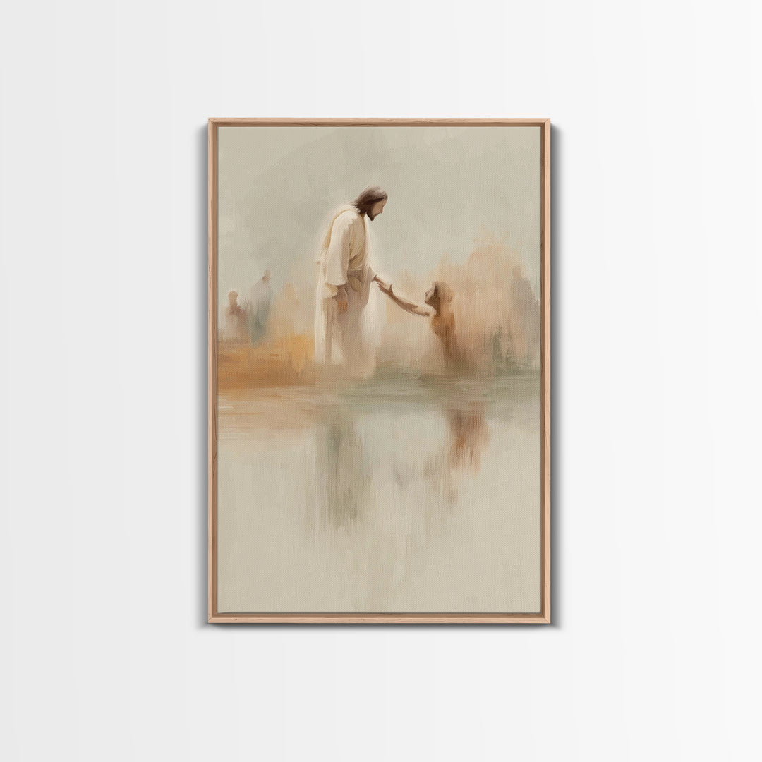 River Of Mercy – Framed Canvas Print – Christian Wall Art – Jesus Painting – Christian Art Canvas – Unique Christian Art – Christian Decor