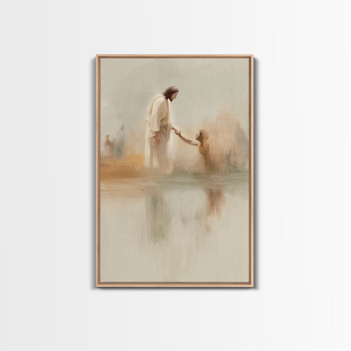 River Of Mercy – Framed Canvas Print – Christian Wall Art – Jesus Painting – Christian Art Canvas – Unique Christian Art – Christian Decor