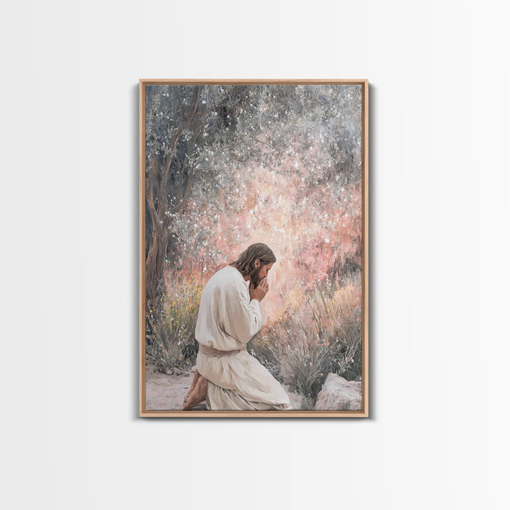 Radiant Petition – Framed Canvas Print – Christian Painting – Christian Art Canvas – Large Christian Art – Jesus Wall Art – Christian Gift