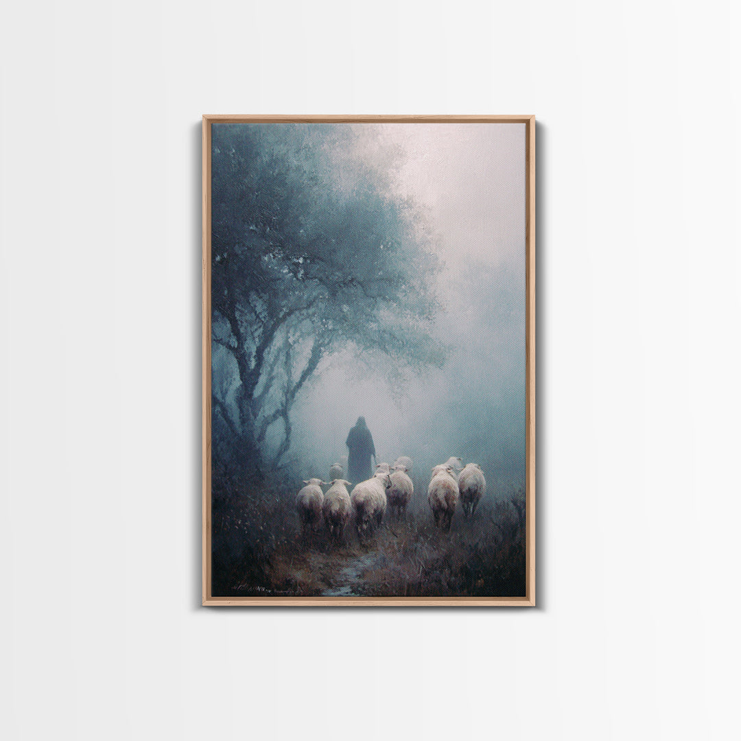 Dawn Of Compassion – Framed Canvas Print – Christian Art Canvas – Jesus Painting – Christian Wall Art – Christmas Art – Christian Christmas