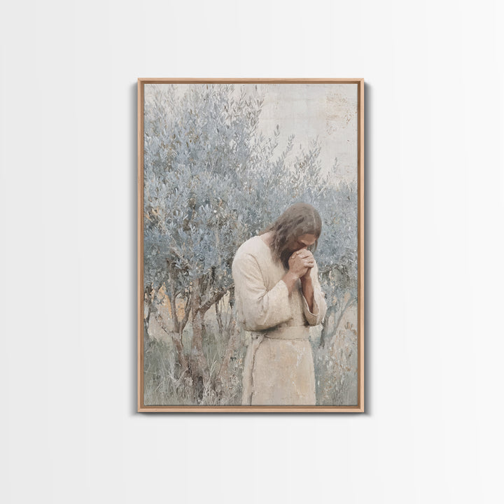 Radiant Messiah Bloom, Framed Canvas Print, Christian Art Painting, Jesus Wall Art, Christian Decor, Christian Art Canvas, Christian Gift