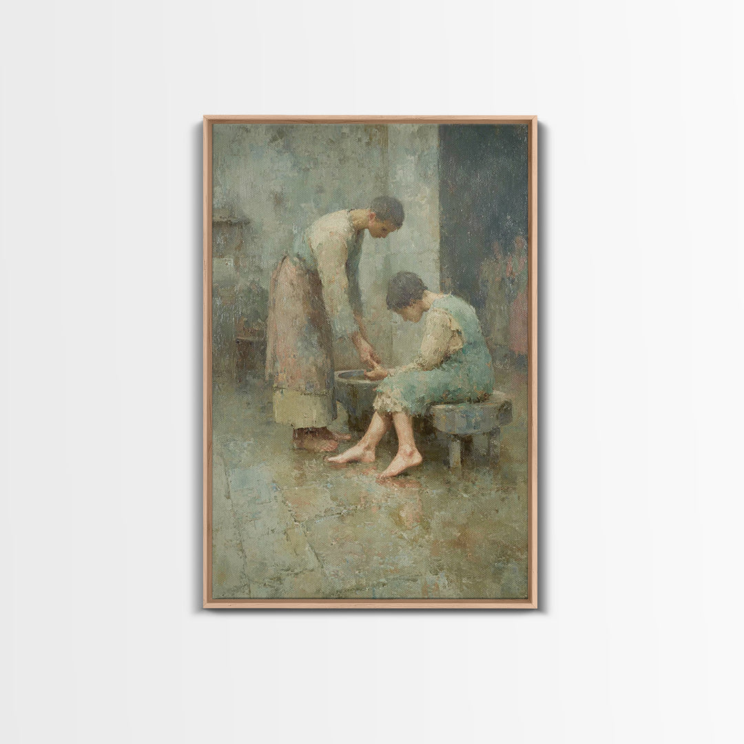 Servant’s Grace – Framed Canvas Print – Christian Wall Art – Christian Art Canvas – Christian Painting – Vintage Christian Art – Christian