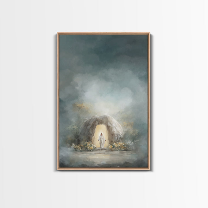 Softened Prayer Shade, Framed Canvas Print, Christian Art Canvas, Christian Paintings, Jesus Painting, Christian Wall Art, Modern Christian