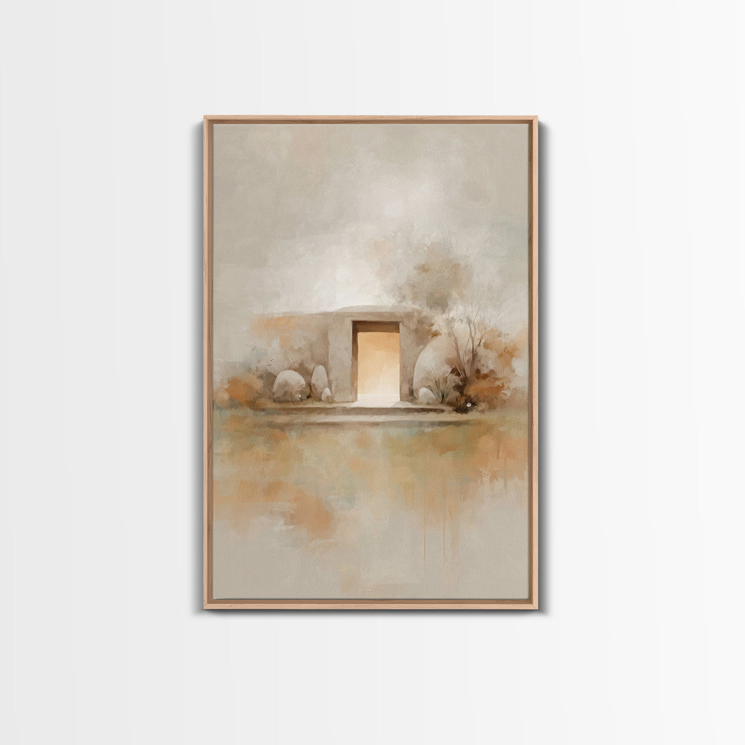 Light Of Renewal | Framed Canvas Print | Christian Art Canvas | Christian Wall Art | Christian Gift | Jesus Painting | Modern Christian Art