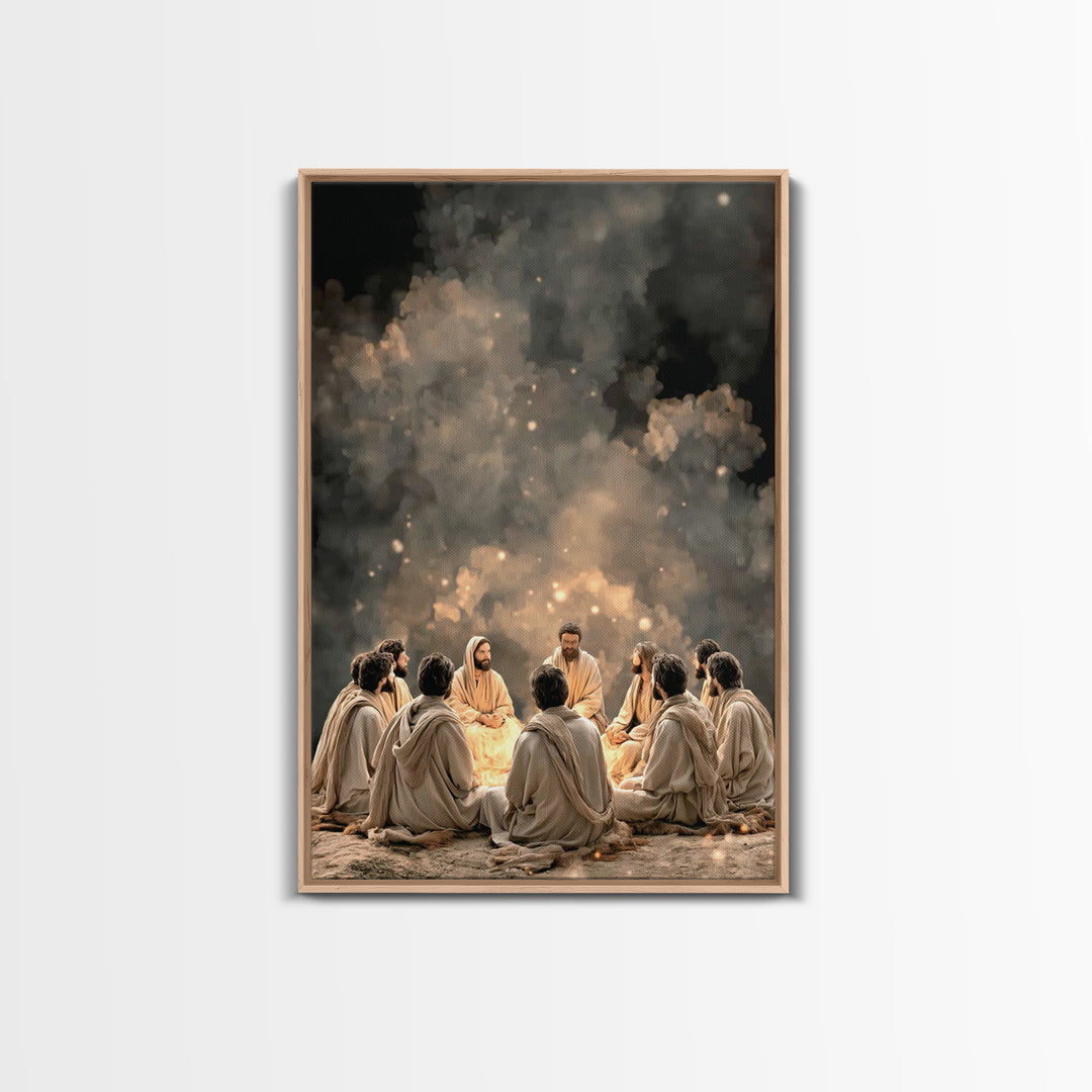 Teaching Of Grace – Framed Canvas Print – Christian Painting – Christian Art Canvas – Jesus Painting – Christian Wall Art – Christian Decor