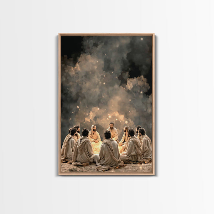 Teaching Of Grace – Framed Canvas Print – Christian Painting – Christian Art Canvas – Jesus Painting – Christian Wall Art – Christian Decor