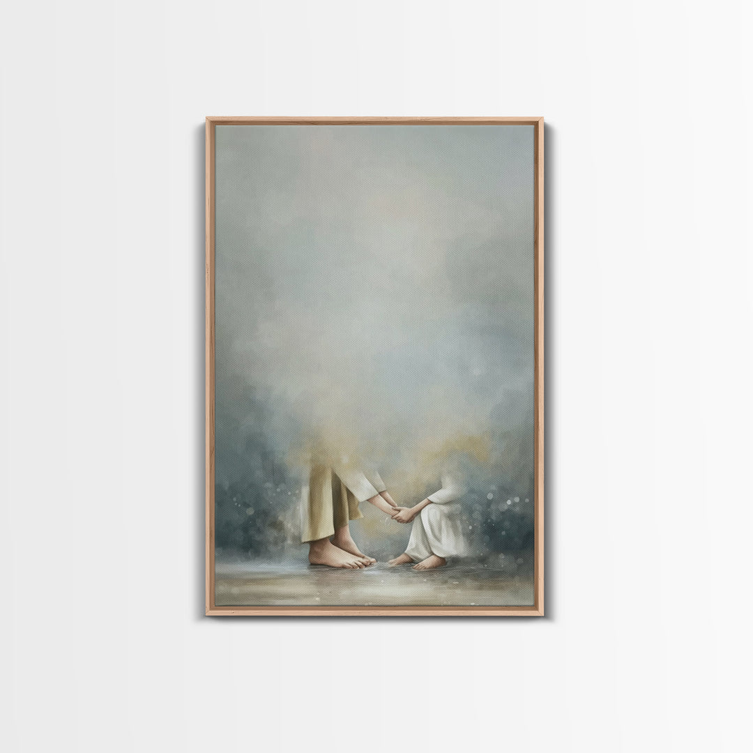 Humble Light – Framed Canvas Print – Christian Art Canvas – Christian Wall Art – Christian Painting – Christian Decor – Subtle Christian Ar