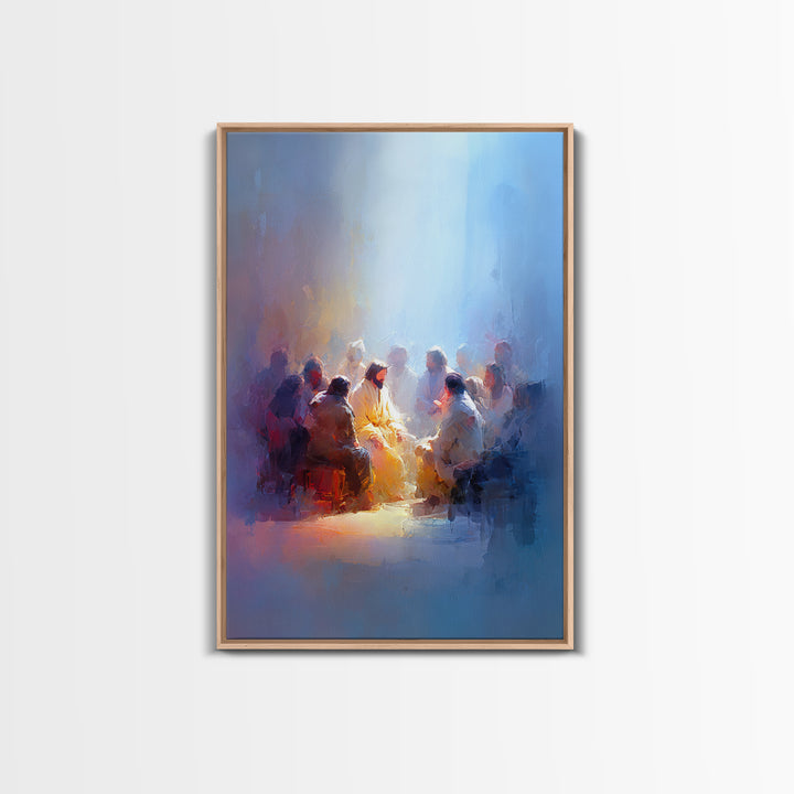 Radiant Fellowship, Framed Canvas Print, Christian Art Canvas, Christian Wall Art, Jesus Painting, Christian Gift Ideas, Large Christian Ar