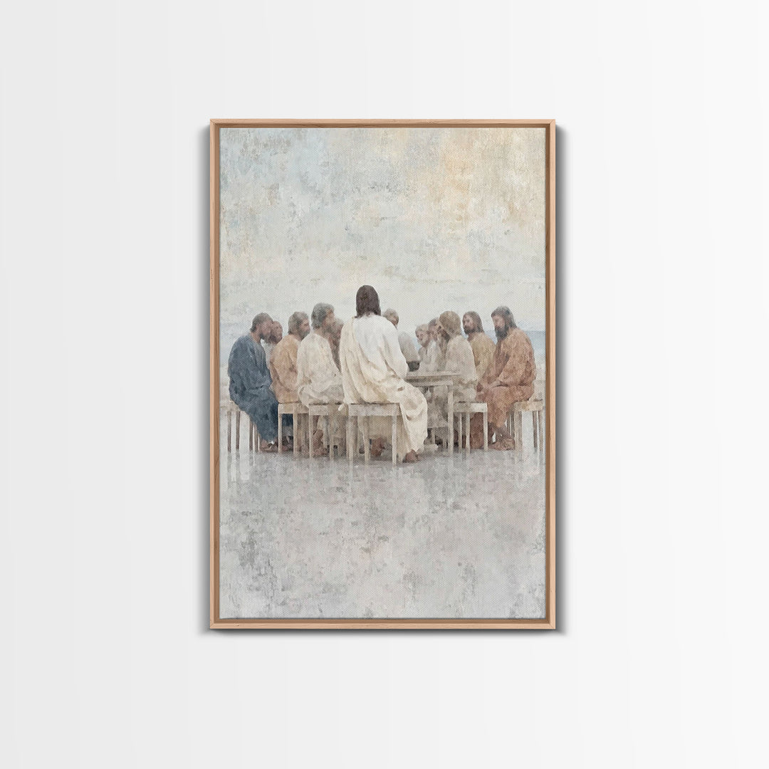 Circle Of Teaching, Framed Canvas Print, Christian Art Canvas, Jesus Painting, Christian Wall Art, Modern Christian Art, Christian Gift