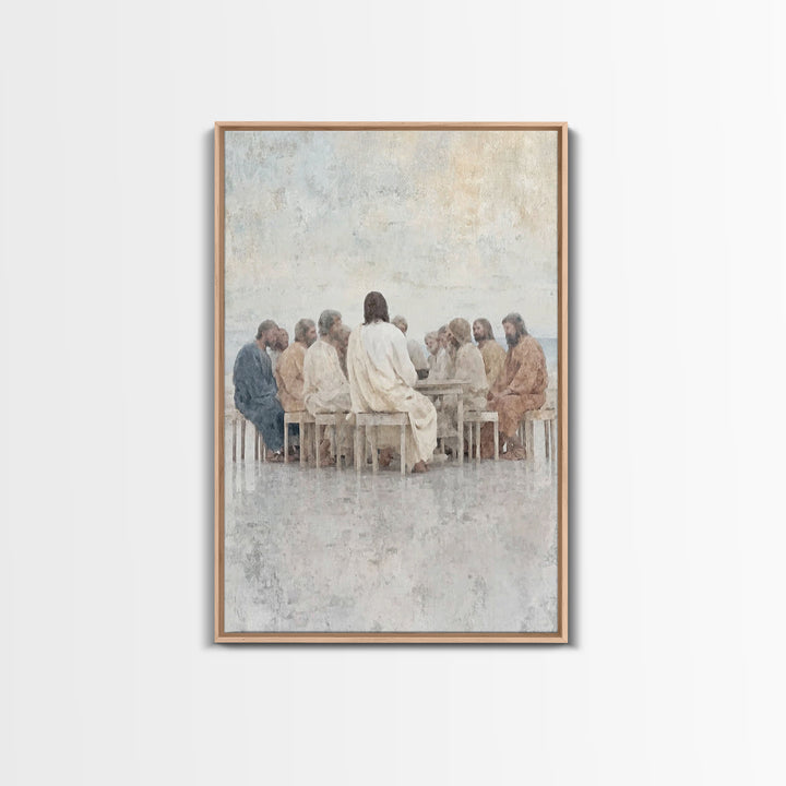 Circle Of Teaching, Framed Canvas Print, Christian Art Canvas, Jesus Painting, Christian Wall Art, Modern Christian Art, Christian Gift