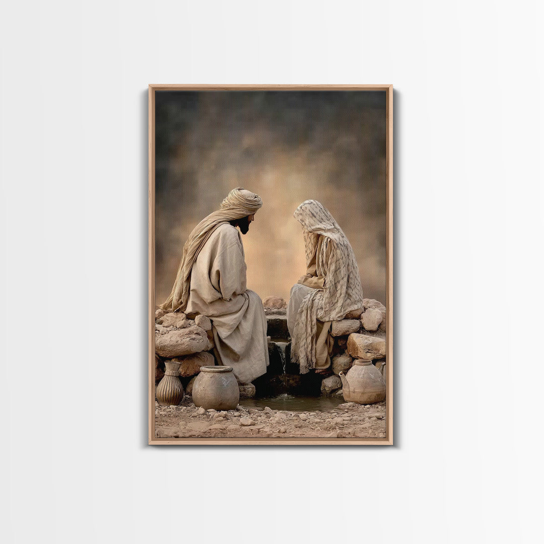 Well Of Mercy, Framed Canvas Print, Christian Art, Jesus Painting, Christian Wall Art, Christian Art Canvas, Christian Gift Ideas