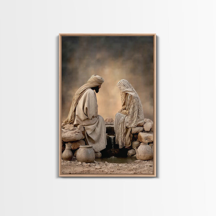 Well Of Mercy, Framed Canvas Print, Christian Art, Jesus Painting, Christian Wall Art, Christian Art Canvas, Christian Gift Ideas