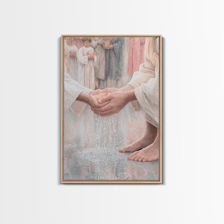 Living Waters Hope – Framed Canvas Print – Christian Wall Art – Christian Art Canvas – Christian Painting – Christian Christmas Art – Chris