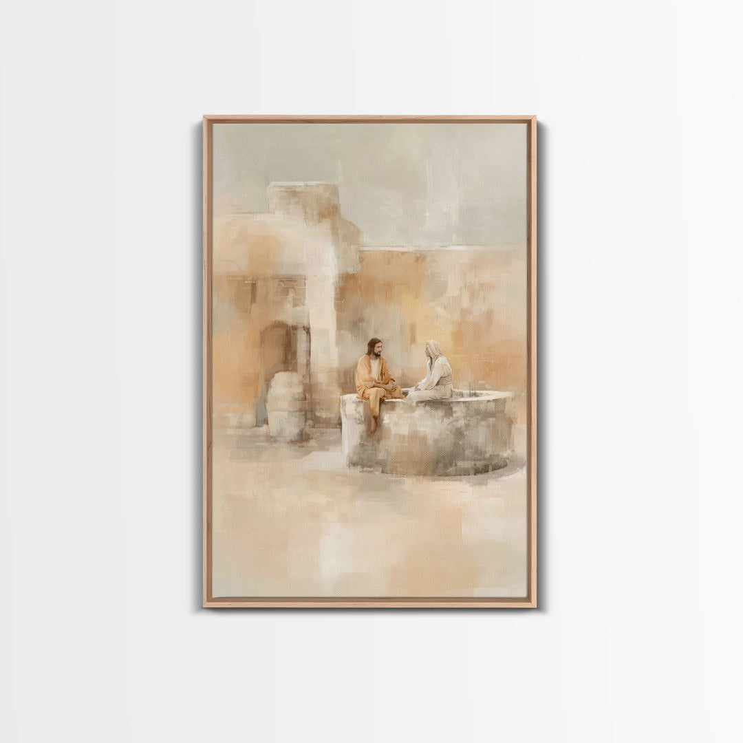 Desert Well Grace, Framed Canvas Print, Jesus Painting, Christian Wall Art, Christian Art Canvas, Christian Art, Christian Gift Ideas