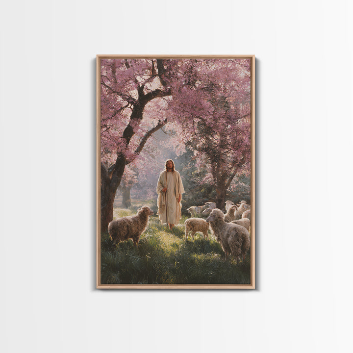 Blossoms Of Mercy – Framed Canvas Print – Christian Wall Art – Jesus Painting – Christian Art Canvas – Christian Decor – Large Christian Ar