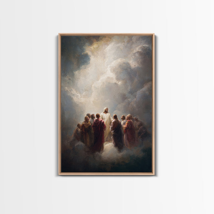 Heavenly Gathering | Framed Canvas Print | Christian Art Canvas | Christian Wall Art | Jesus Painting | Christian Art | Christian Decor | L
