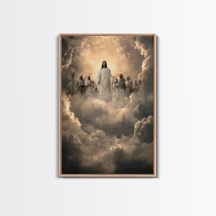 Heaven’s Pink Circle, Framed Canvas Print, Christian Art Canvas, Christian Wall Art, Jesus Painting, Christian Art, Christian Decor, Subtle