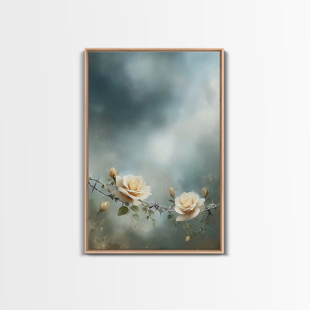 Thornborn Beauty – Framed Canvas Print – Christian Art Canvas – Christian Wall Art – Christian Art Painting – Christian Decor – Modern Chri
