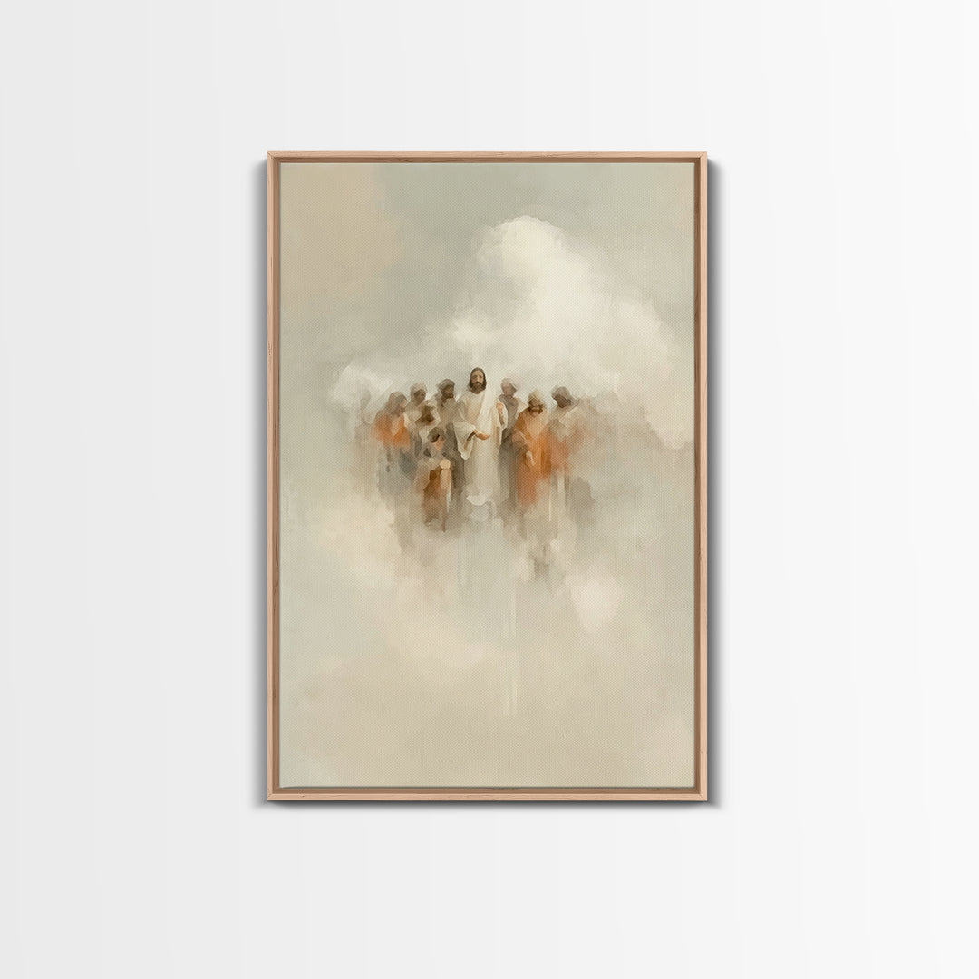 Crowned In Clouds – Framed Canvas Print – Christian Wall Art – Christian Art Canvas – Jesus Painting – Christian Art – Christian Decor – Ch