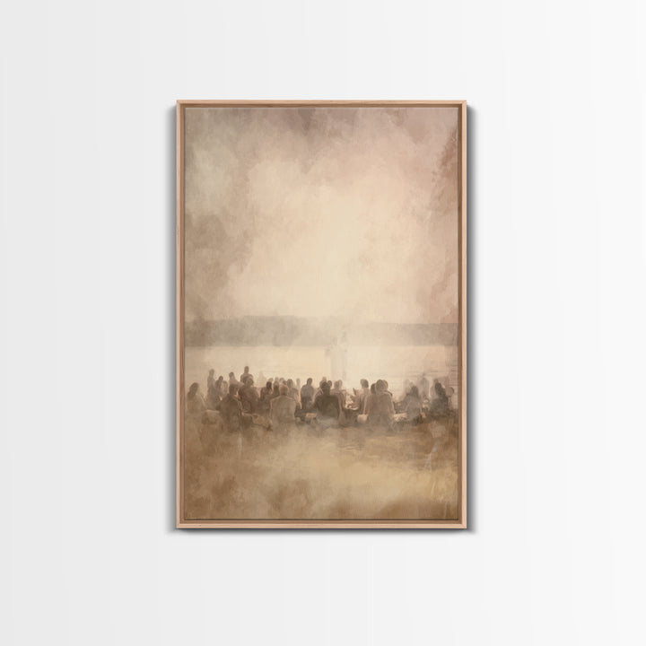 Golden Dawn Assembly, Framed Canvas Print, Christian Art Canvas, Christian Wall Art, Jesus Painting, Christian Art, Christian Decor, Subtle