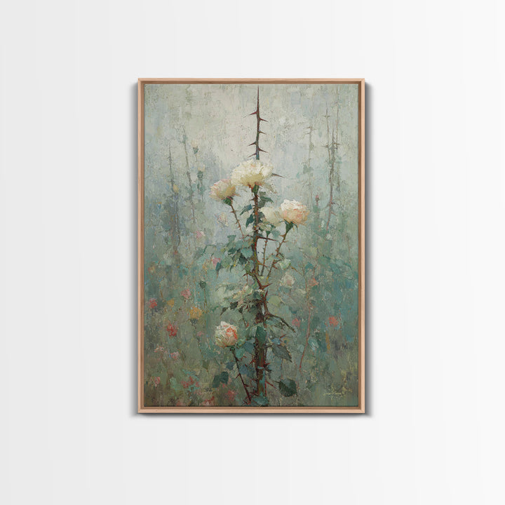 Rose Of Redemption – Framed Canvas Print – Christian Wall Art – Christian Art Canvas – Christian Art Work – Christian Decor – Unique Christ