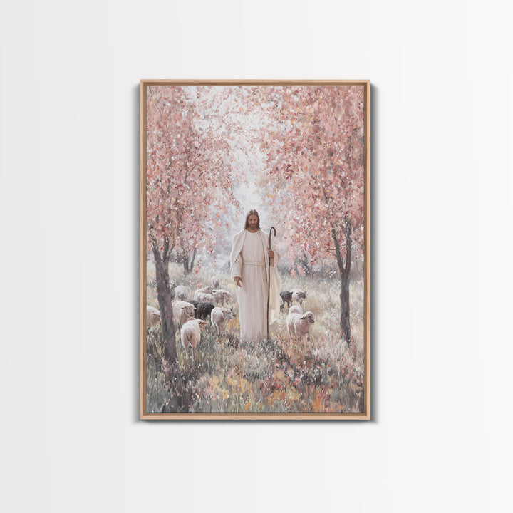 Garden Of Mercy, Framed Canvas Print, Christian Art Canvas, Christian Wall Art, Jesus Painting, Large Christian Painting, Christian Decor,