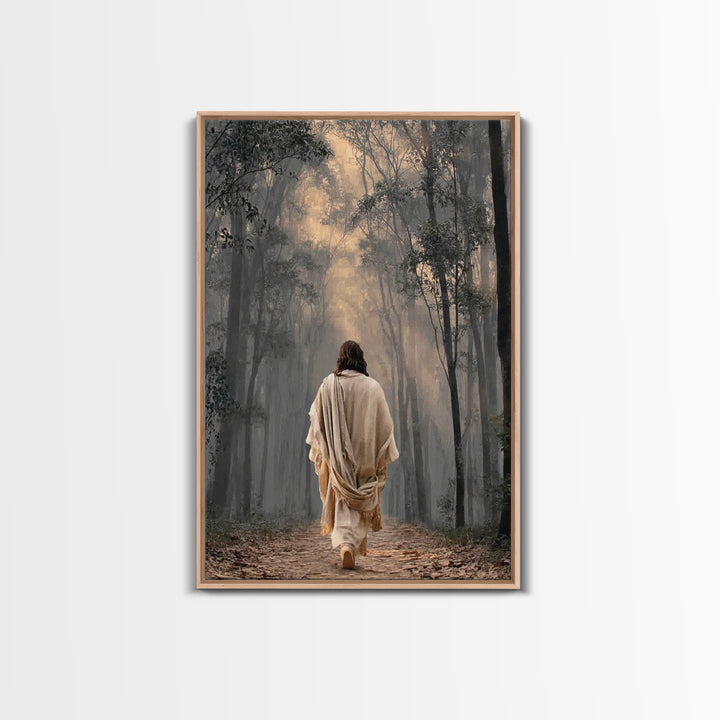 Light Of The Way – Framed Canvas Print – Christian Wall Art – Jesus Painting – Christian Art Canvas – Moody Christian Art – Christian Gift