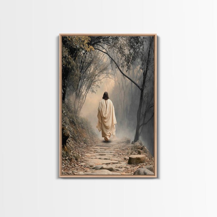 Path Of Mercy – Framed Canvas Print – Christian Wall Art – Jesus Painting – Christian Art Canvas – Christian Christmas Art – Christian Deco