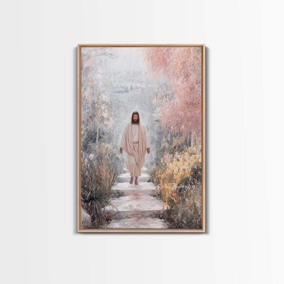 Light Of Grace – Framed Canvas Print – Christian Art Canvas – Jesus Painting – Christian Wall Art – Moody Christian Art – Christian Decor