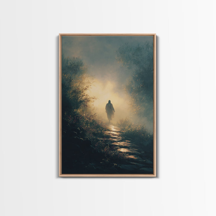 Forest Of Peace – Framed Canvas Print – Christian Wall Art – Jesus Painting – Christian Art Canvas – Large Christian Art – Christian Christ