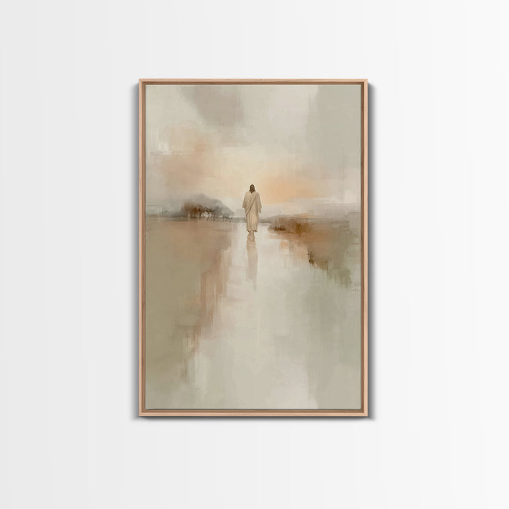 Radiant Path – Framed Canvas Print – Christian Art Canvas – Christian Wall Art – Jesus Painting – Moody Christian Art – Christian Gift Idea