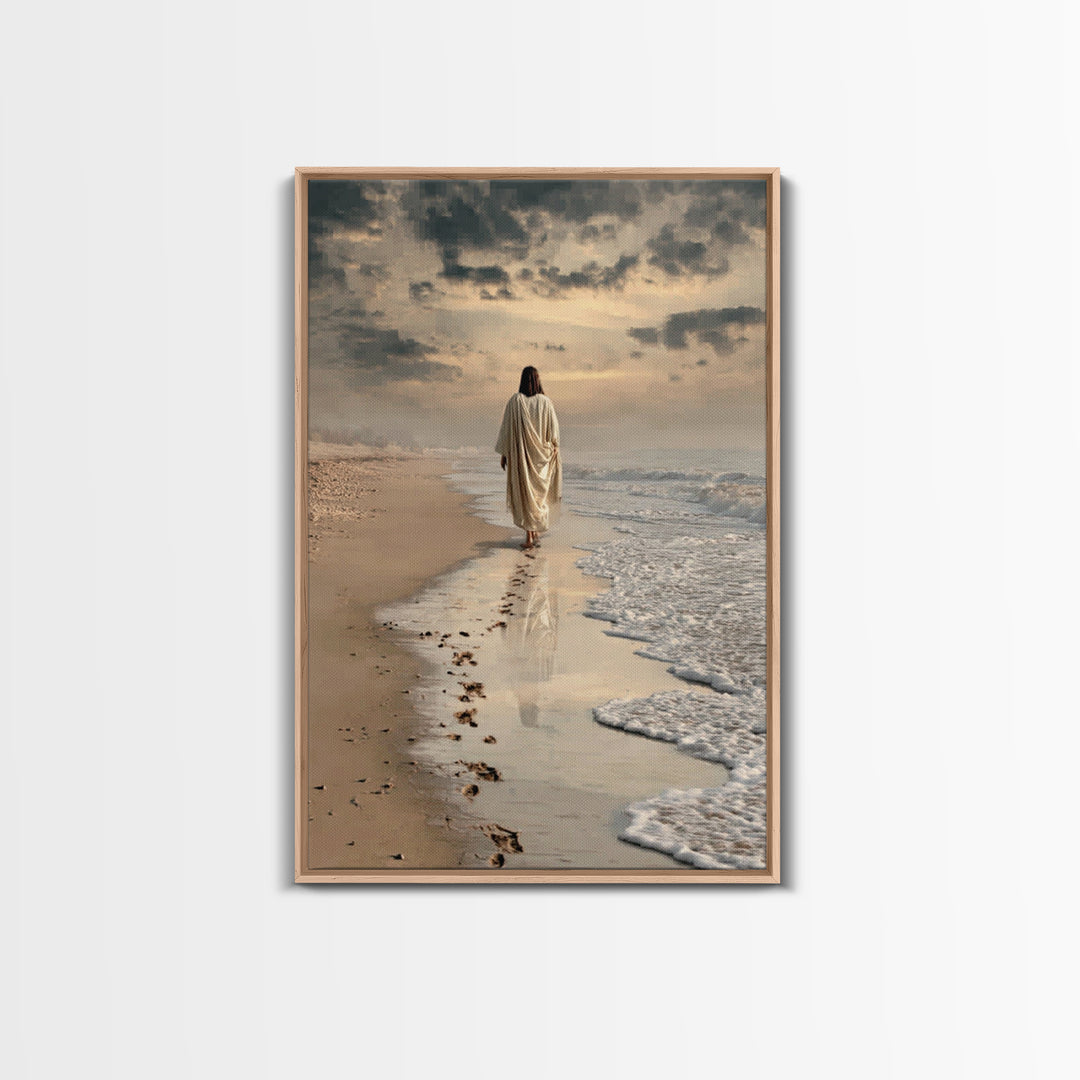 Morning Renewal – Framed Canvas Print – Jesus Painting – Christian Art – Christian Wall Art – Modern Christian Art – Christian Decor