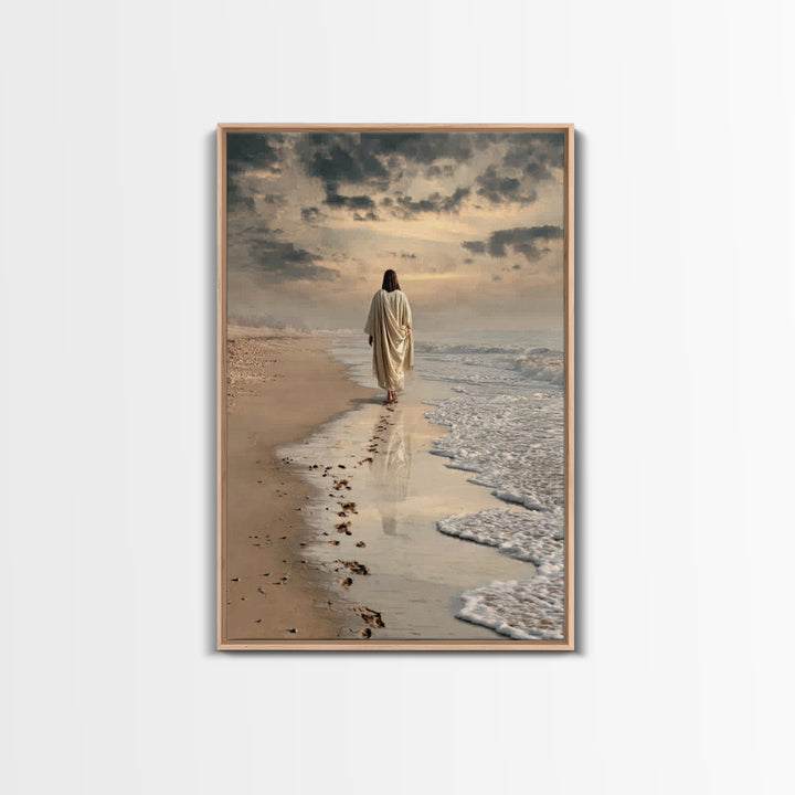 Morning Renewal – Framed Canvas Print – Jesus Painting – Christian Art – Christian Wall Art – Modern Christian Art – Christian Decor