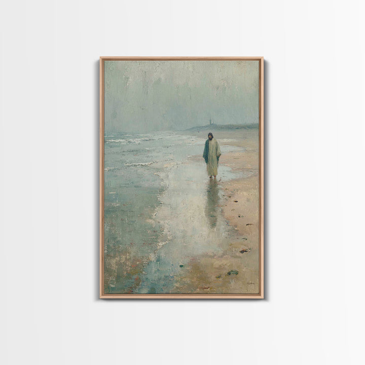 Haven Of Stillness - Framed Canvas Print - Christian Painting - Christian Wall Art - Subtle Christian Art - Jesus Canvas Art - Christian De