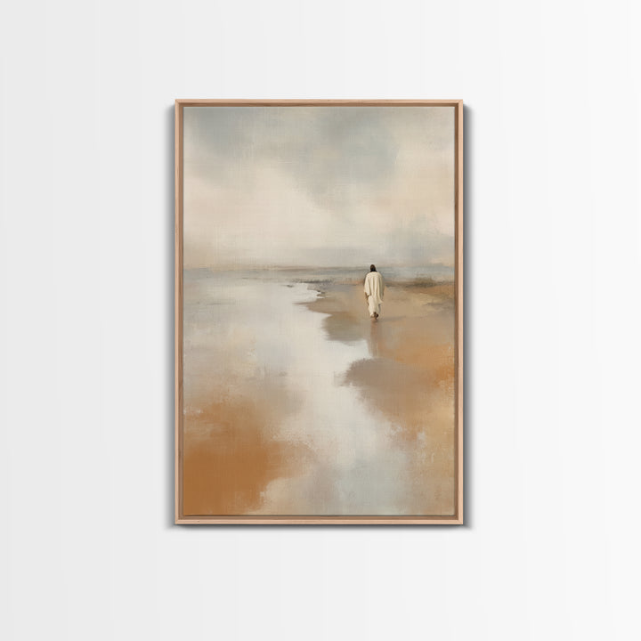 Morning Mercy Trail - Framed Canvas Print - Christian Wall Art - Modern Christian Art - Jesus Painting Canvas - Christian Art Work - Christ